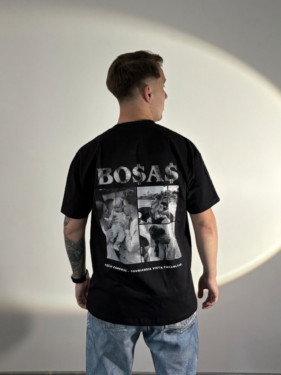 Personalizuoti marškinėliai su nuotraukų koliažu "BO$A$"